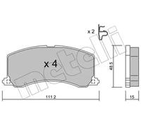 FRONT BRAKE PAD SET DISC BRAKE FITS: SUZUKI BALENO HATCHBACK 1.3 I 16V /1.6 I