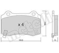 METELLI 22-0251-6 Brake pad set
