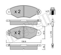Brake pads 22-0253-1 METELLI for RENAULT NISSAN