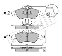 Brake pads 22-0256-1 METELLI for MERCEDES-BENZ SPRINTER 2-t Bus SPRINTER 3-t Bus