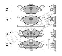 Brake pads 22-0257-0 METELLI for OPEL ASTRA G Hatchback ASTRA G Estate