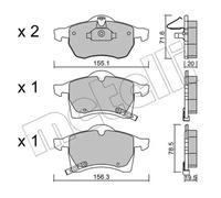 Brake pads 22-0258-0 METELLI for OPEL ASTRA G Hatchback ASTRA G Estate