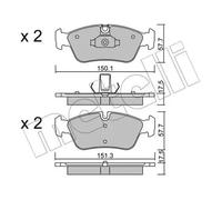 Brake pads 22-0260-0 METELLI for BMW 3 3 Coupe 3 Touring 3 Convertible 3 Compact