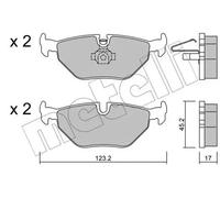 Brake pads 22-0261-0 METELLI for SAAB BMW ROVER MG