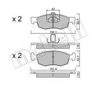 BRAKE PAD SET DISC BRAKE 22-0274-2 FOR FIAT PALIO DOBLO/MPV/Box/Body/MPV 1.2L