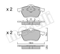 Brake pads 22-0279-0 METELLI for VW FORD SEAT