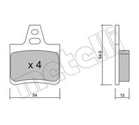 BRAKE PAD SET DISC BRAKE 22-0285-0 FOR CITROEN DHW /D9B /DJZ /DHX /DHY 1.9L 4cyl