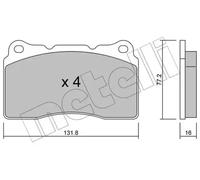 Brake pads 22-0288-1 METELLI for VOLVO RENAULT