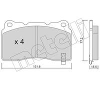 METELLI 22-0288-8 Brake pad set