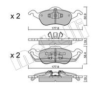 BRAKE PAD SET DISC BRAKE 22-0291-0 FOR FORD FOCUS/Turnier/Clipper EYDC 1.8L 4cyl