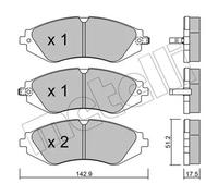 Brake pads 22-0294-0 METELLI for CHEVROLET DAEWOO