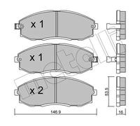 22-0297-0 BRAKE PAD SET, DISC BRAKE METELLI