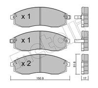 Brake pads 22-0306-0 METELLI for NISSAN QX IV