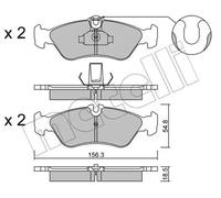 Brake pads 22-0311-0 METELLI for MERCEDES-BENZ VW PUCH