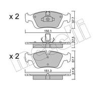 Brake pads 22-0312-0 METELLI for BMW Z3 Roadster Z3 Coupe 3 3 Coupe 3 Touring