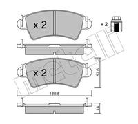 Brake pads 22-0313-0 METELLI for PEUGEOT CITROËN