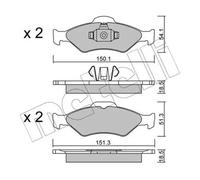 Brake pads 22-0315-0 METELLI for FORD FIESTA Mk IV COURIER Box Body/MPV KA