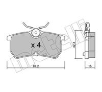 BRAKE PAD SET DISC BRAKE 22-0317-0 FOR FORD IKON/V FIESTA/VI FOCUS/Turnier 1.8L