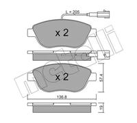 BRAKE PAD SET DISC BRAKE 22-0322-3 FOR FIAT BRAVO/II DOBLO/Platform/Chassis 1.2L