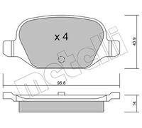 BRAKE PAD SET DISC BRAKE 22-0324-0 FOR FIAT 500 IDEA PUNTO PANDA/Hatchback/Van