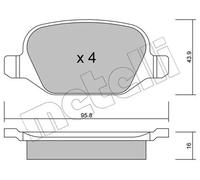Brake pads 22-0324-1 METELLI for ALFA ROMEO LANCIA FIAT