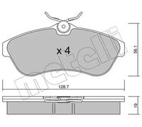 BRAKE PAD SET DISC BRAKE 22-0329-0 FOR CITROEN C3/Pluriel C2 KFV /KFU8HX 1.4L