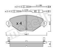 Brake pads 22-0331-0 METELLI for CITROËN C5 I C5 I Estate C5 II C5 II Break