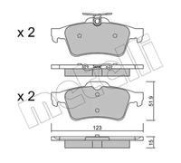 Brake pads 22-0337-3 METELLI for FORD VOLVO