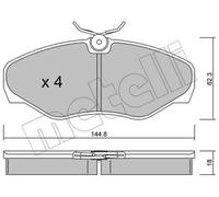 BRAKE PAD SET DISC BRAKE 22-0338-2 FOR RENAULT F4R761/760 2.0L 4cyl AVANTIME