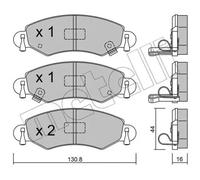 Brake pads 22-0339-0 METELLI for OPEL SUZUKI