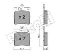 metelligroup 22-0344-0 - Made in Italy - Brake Pads