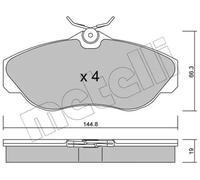 Brake pads 22-0350-0 METELLI for LAND ROVER RANGE ROVER Mk II DISCOVERY Mk II