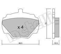 Brake pads 22-0353-0 METELLI for LAND ROVER RANGE ROVER DEFENDER Station Wagon