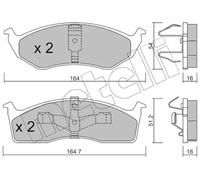 BRAKE PAD SET DISC BRAKE 22-0356-1 FOR DODGE CHRYSLER ECC/ECB 2.0L EJMEJD 1.6L