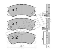 BRAKE PAD SET DISC BRAKE 22-0357-0 FOR VAUXHALL MONTEREY/Mk/II FRONTERA OPEL