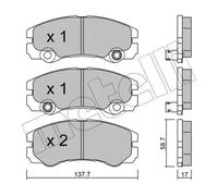 Brake pads 22-0357-1 METELLI for OPEL ISUZU