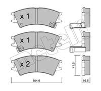 Brake pads 22-0361-0 METELLI for HYUNDAI AMICA / ATOZ