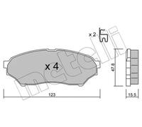 BRAKE PAD SET DISC BRAKE 22-0397-0 FOR MITSUBISHI PAJERO/PININ/IO/TR4 MONTERO