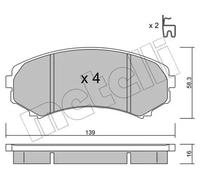 BRAKE PAD SET DISC BRAKE 22-0399-0 FOR MITSUBISHI PAJERO/IV/SHOGUN MONTERO/SUV