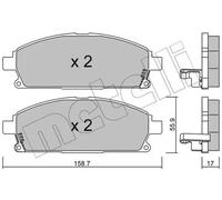 Brake pads 22-0406-1 METELLI for NISSAN TERRANO II