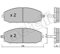 Brake pads 22-0407-0 METELLI for NISSAN PATROL GR Mk II Wagon