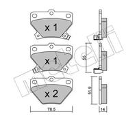 BRAKE PAD SET DISC BRAKE 22-0424-0 FOR TOYOTA YARIS/VERSO/FUN/CARGO/VITZ ECHO
