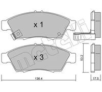 Brake pads 22-0437-0 METELLI for SUZUKI LIANA Hatchback LIANA