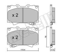 Brake pads 22-0452-0 METELLI for TOYOTA LEXUS