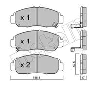 Brake pads 22-0462-0 METELLI for HONDA STREAM ACCORD VII ACCORD VII Tourer FR-V