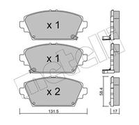 Brake pads 22-0464-1 METELLI for HONDA MG