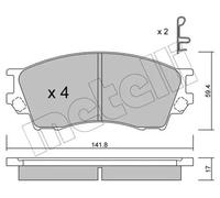 Brake pads 22-0473-0 METELLI for MAZDA FORD