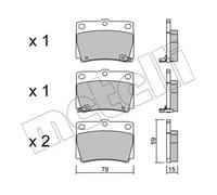 BRAKE PAD SET DISC BRAKE 22-0484-0 FOR MITSUBISHI CHALLENGER/II/SHOGUN/SPORT