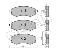 Brake pads 22-0504-0 METELLI for HYUNDAI KIA