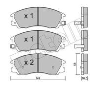 Brake pads 22-0506-0 METELLI for HYUNDAI TERRACAN